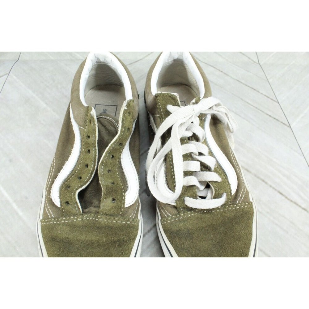 VANS Old Skool Olive Green Suede Leather Skate Shoes Sneakers Size M 4 / L 5.5 - Picture 7 of 10